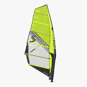 Windsurf Mast and Sail 3D