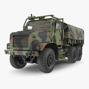 Cargo Truck OshKosh MTVR MK23 with Tent 3D model