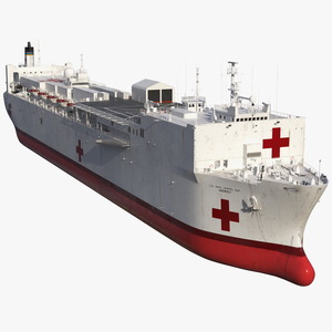 USNS Mercy T AH 19 Hospital Ship 3D