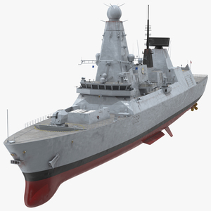 3D Royal Navy Type 45 Destroyer model