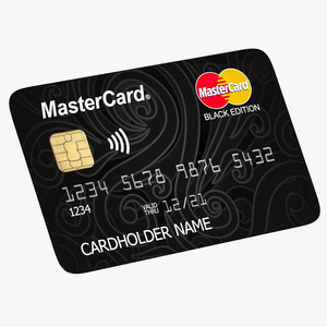 3D MasterCard Black Edition Credit Card