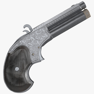 3D model Remington Rider Magazine Engraved Pistol