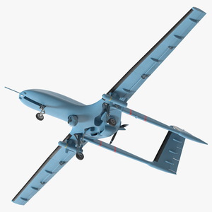 Armed Combat Drone Blue Rigged for Maya 3D model