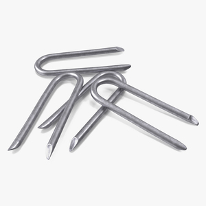 3D model Pile of U-type Flat Head Nails