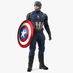 Captain America Standing 3D model