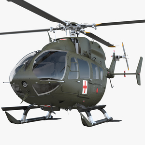 3D Eurocopter H-72 Lakota Helicopter model