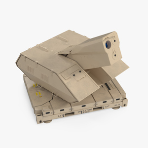 3D model Laser System for Air Defense Sand Camo Rigged