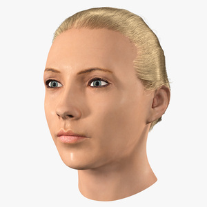 3D model Female Head Fur