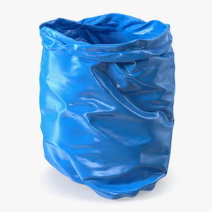 Open Blue Trash Bag 3D model