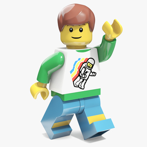 3D model Minifigure LEGO Teenager Rigged for Maya