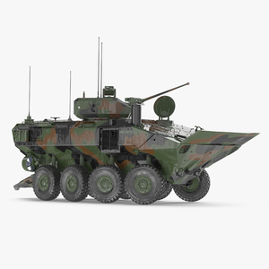 US Amphibious Assault Vehicle with 30mm Gun Wet Rigged 3D model