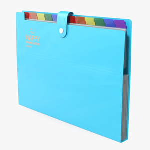 3D Plastic Expanding File Folder Closed Blue