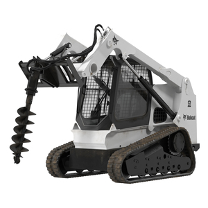 3D model Compact Tracked Loader Bobcat with Auger