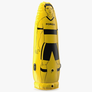 Inflatable Soccer Kick Dummy Junior Yellow 3D