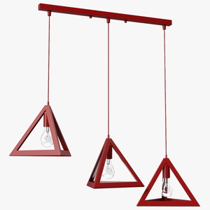 3D Ceiling Lights Red model