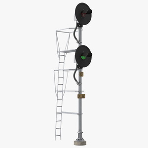 Searchlight Railroad Signal Double 3D model