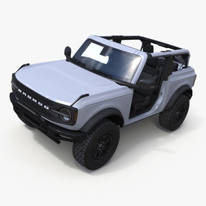 3D Ford Bronco Off Road SUV Iconic Silver model