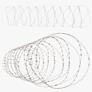 3D model Concertina Razor Tape Coil Obstacle