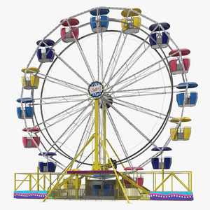 Amusement Park Ferris Wheel 3D