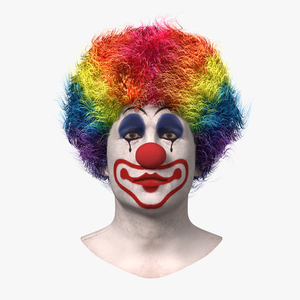 3D model Adult Clown Head Fur