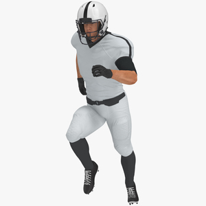 3D model White Uniform Football Player Rigged for Maya