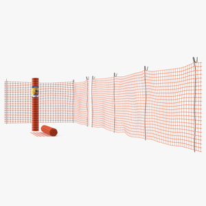 Mesh Fence Set 3D model