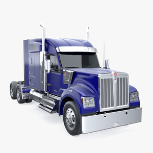 Kenworth W990 Simple Interior 3D model