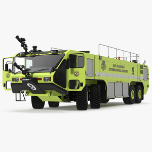 3D Oshkosh Striker 4500 Aircraft Rescue and Firefighting Vehicle Rigged model