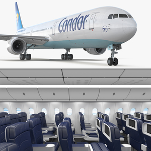 3D Boeing 767 400 with Interior Condor Flugdienst