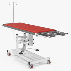 3D model Veterinary Table Red