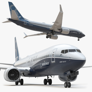 3D Boeing 737 MAX 8 Rigged model