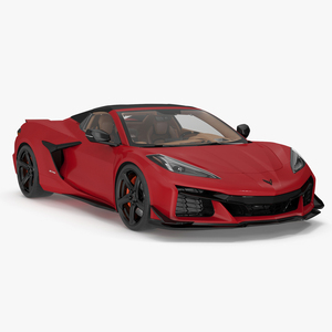 Chevy Corvette Z06 2023 Cabriolet Red 3D