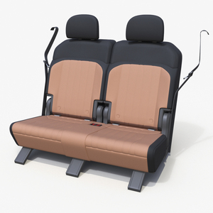 3D Vehicle Rear Seat Bench model