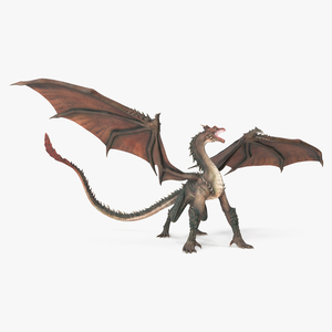 3D model Fantasy Dragon Rigged for Cinema 4D