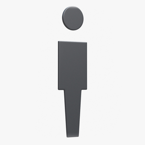 Men Bathroom Symbol 3D model