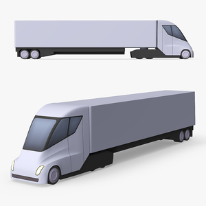 Playful Tesla Semi Truck 3D model