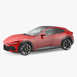 3D 2023 Red Ferrari Purosangue SUV