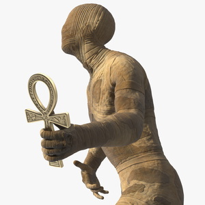 Mummy with Ankh Rigged 3D