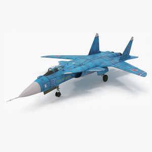 3D model Sukhoi Su 47 Berkut Russian Supersonic Jet Fighter