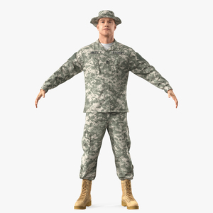 US Army Soldier Camo T-Pose 3D