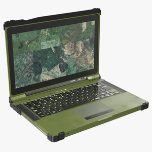 3D Laptop Mildef RS13 Rugged Green