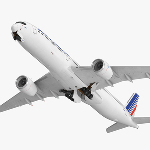 Airbus A350 1000 Air France Rigged 3D model