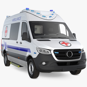 3D Ambulance Van Generic