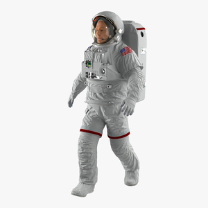 Astronaut Nasa Extravehicular Mobility Unit without Visor Rigged 3D model