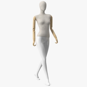 3D Flexible Female Mannequin Walking Pose model