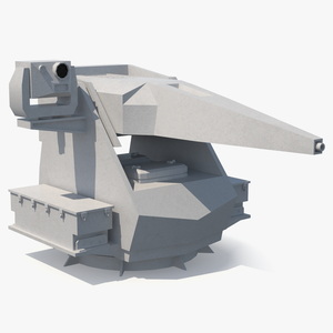 3D model Simplified Sci Fi Navy Cannon System Gun