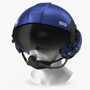 3D model Helicopter Flight LH350 Helmet Blue