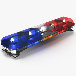 Police lightbar Code 3 mx7000 Led Arrow Stick Rigged 3D