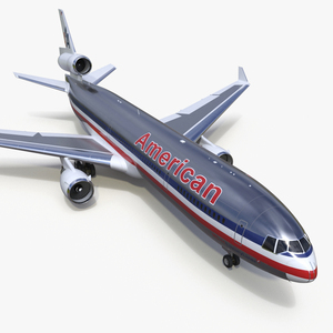 3D model American Airlines MD-11 Luxury Liner Aircraft