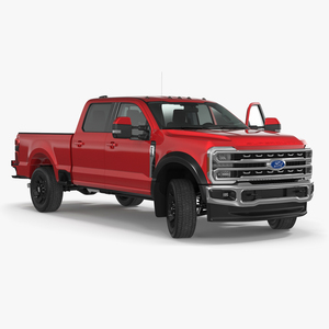 Ford Super Duty F-550 Lariat 2023 Red Rigged 3D model